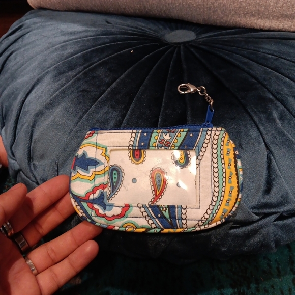Vera Bradley Clip Zip ID Case MARINA PAISLEY - Picture 2 of 4